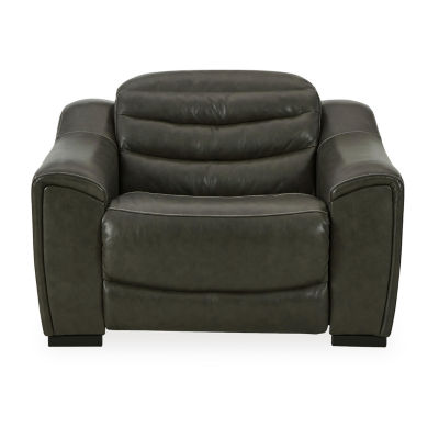 Signature Design By Ashley® Center Line Dual Power Leather Recliner