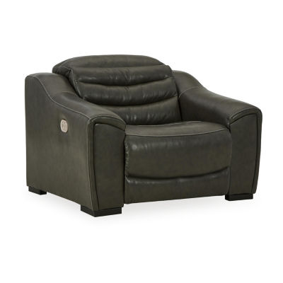 Signature Design By Ashley® Center Line Dual Power Leather Recliner