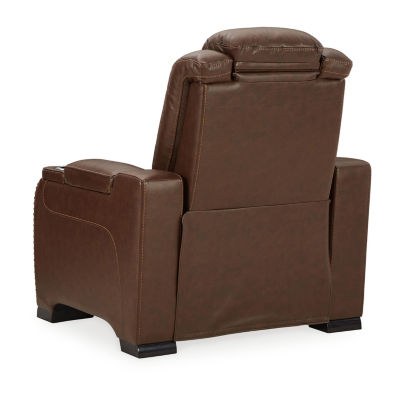 Signature Design By Ashley® The Man-Den Triple Power Leather Recliner