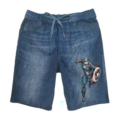 Disney Collection Big Boys Captain America Denim Short