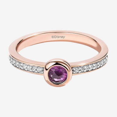 Disney Jewels Collection Womens 1/10 CT. T.W. Genuine Purple Amethyst 14K Gold Over Silver Eeyore Cocktail Ring