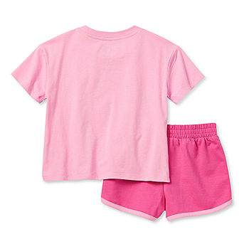 Bluey 2 Piece Short Sleeve Top & Legging Set - White/Pink 4T
