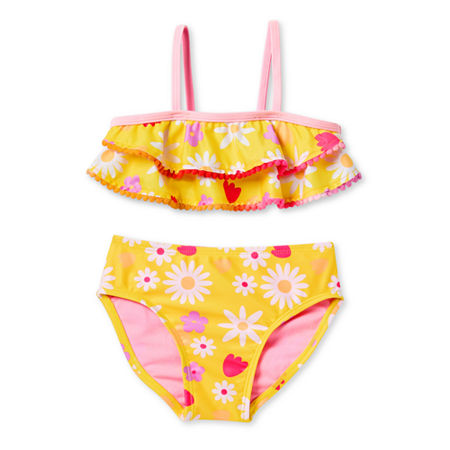 Okie Dokie Toddler & Little Girls Floral Bikini Set, 2t, Yellow