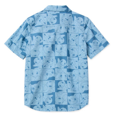 Little & Big Boys Short Sleeve Pokemon Button-Down Shirt