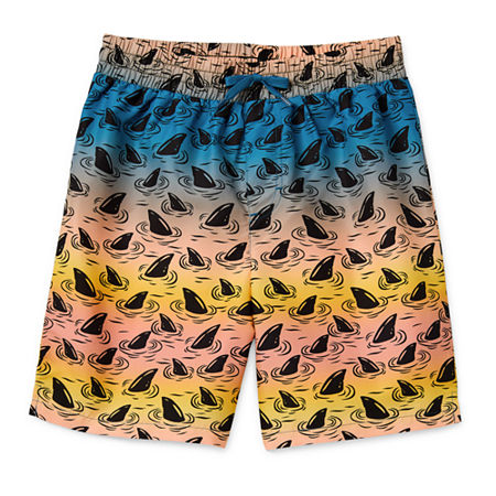 Thereabouts Little & Big Boys Above The Knee Boxer Brief Lined Swim Trunks, Xx-small (4-5), Orange