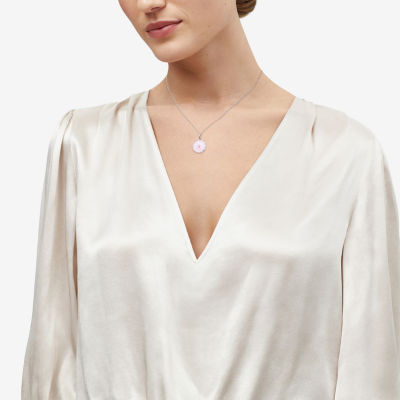 Limited Quantities! Womens 1/5 CT. Natural White Diamond Sterling Silver Round 18 Inch Pendant Necklace