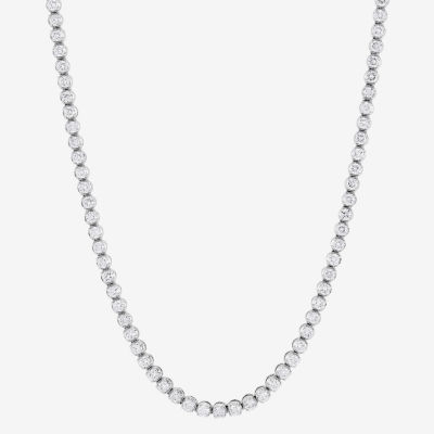 (H-I/I1) Womens 5 CT. T.W. Lab Grown White Diamond 10K White Gold Tennis Necklaces