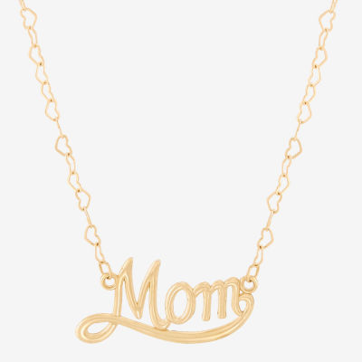 "Mom" Womens 10K Gold Pendant Necklaces