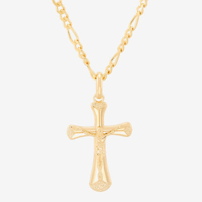 Mens 14K Gold Over Silver Sterling Silver Cross Pendants