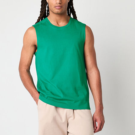 Xersion Xtreme Mens Crew Neck Sleeveless Active T-shirt In Green