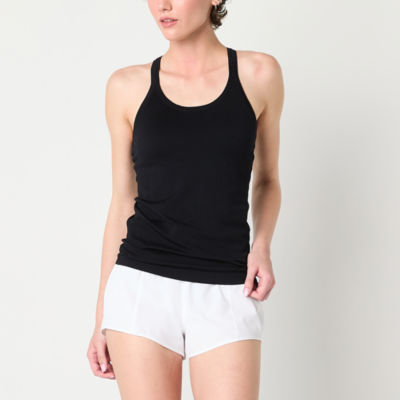 Arizona Womens Juniors Scoop Neck Sleeveless Seamless Active Tank Top