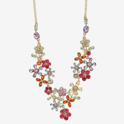 Monet Jewelry Womens Multi Color 18 Inch Statement Necklace