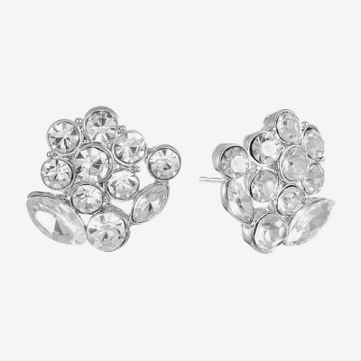 Monet Jewelry Glass 18mm Round Stud Earrings