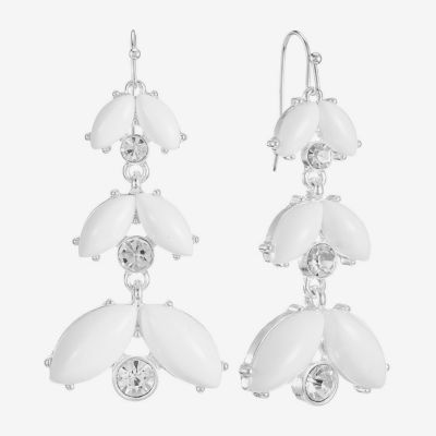 Liz Claiborne Womens Glass Drop Earrings