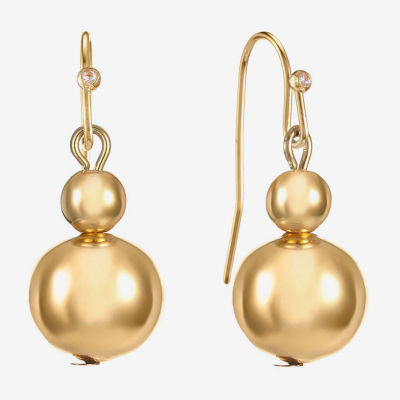 Liz Claiborne Womens Round Drop Earrings