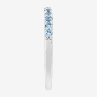Limited Quantities! Womens Genuine Blue Topaz Sterling Silver Stackable Ring