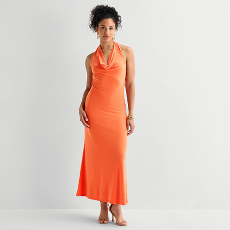 Bold Elements Womens Maxi Dress In Orange