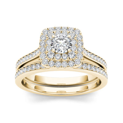 3/4 CT. T.W. Diamond 10K Yellow Gold Bridal Ring Set