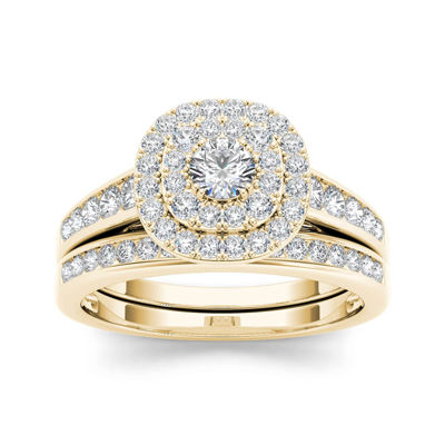 CT. T.W. Diamond 10K Yellow Gold Bridal Ring Set