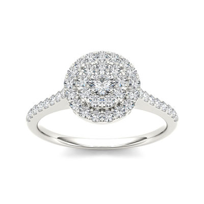 3/4 CT.T.W. Natural Diamond 10K White Gold Engagement Ring