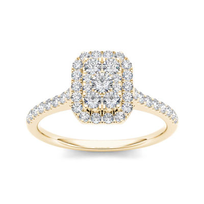 3/4 CT.T.W. Natural Diamond 10K Yellow Gold Engagement Ring