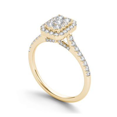 3/4 CT.T.W. Natural Diamond 10K Yellow Gold Engagement Ring