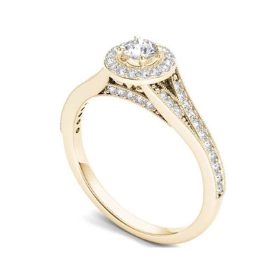 5/8 CT.T.W. Natural Diamond 14K Yellow Gold Engagement Ring