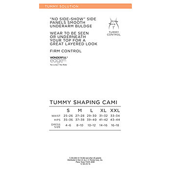 Ambrielle No Side-Show V-Neck Tummy Shaping Shapewear Camisole