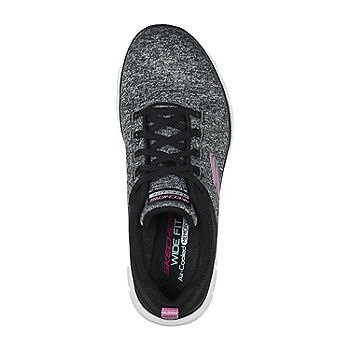 Skechers Womens Flex Appeal 4.0 Walking Shoes, Color: Black Pink