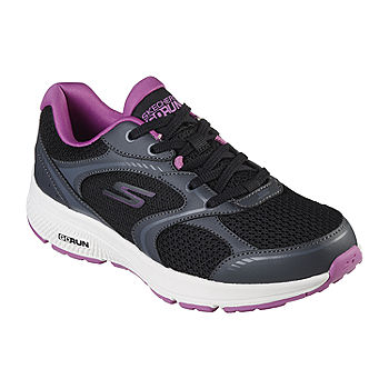 Skechers Go Run Consistent Anahita Running Shoes, Color: Black Purple - JCPenney