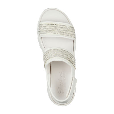 skechers white slippers