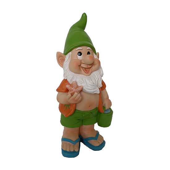 8" Outdoor Beach Gnome with Starfish