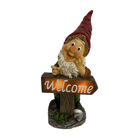 13 Solar Welcome Gnome, One Size, Brown