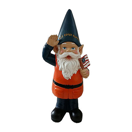 12 Outdoor Resin Coast Guard Gnome, One Size, Orange