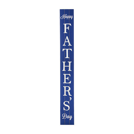 Glitzhome 60H Wooden Fathers Day Porch Sign Porch Sign, One Size, Blue