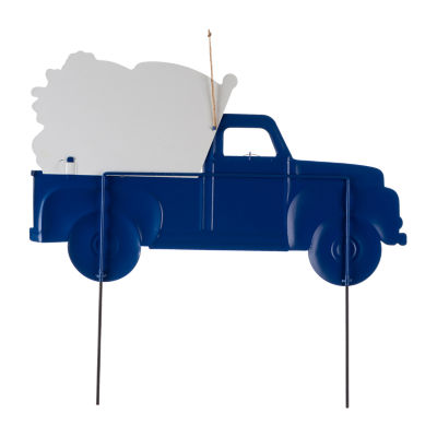 Glitzhome 23.5" Metal Patriotic Truck 4th of July Yard Art