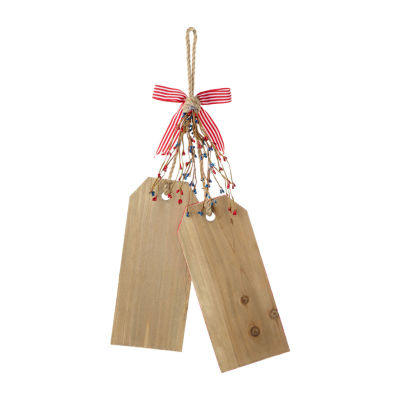 Glitzhome 19.5"H Wooden Patriotic Hanging Wall Sign