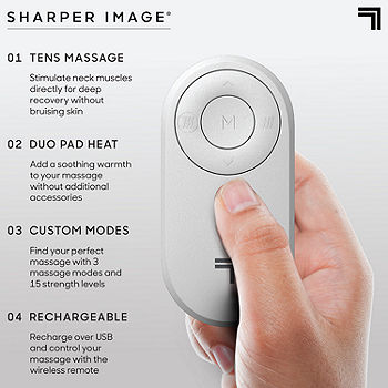 Sharper Image TENS Neck Massager - Pulse Technology with Heat & Remote  Wireless