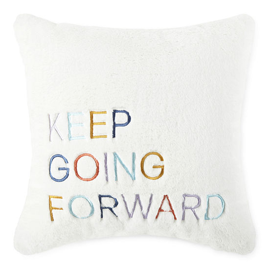 Home Expressions Keep Going Forward Square Throw Pillow