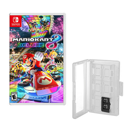 Mario Kart 8 Game And Game Caddy, One Size, White