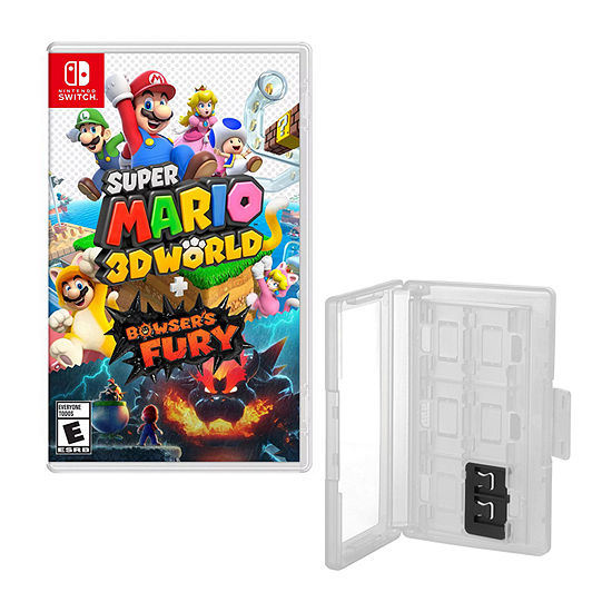 Super Mario 3D World Nintendo Switch With Hard Shell 12 Game Caddy