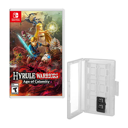 Zelda: Hyrule For Nintendo Switch With Hard Shell 12 Game Caddy, One Size, White