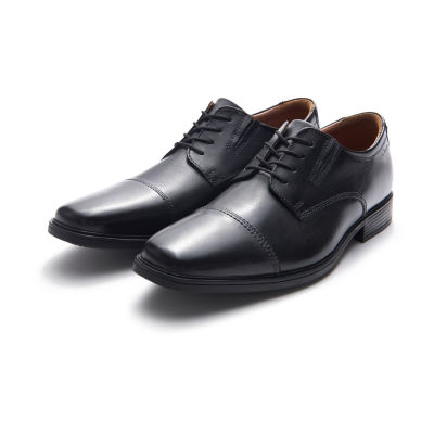 Clarks® Tilden Mens Leather Cap-Toe Dress Shoes