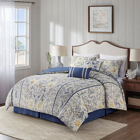 Harbor House Livia 6-pc. Floral Midweight Comforter Set, One Size, Blue