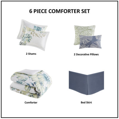 Harbor House Lorelai 6-pc. Tropical Midweight Comforter Set