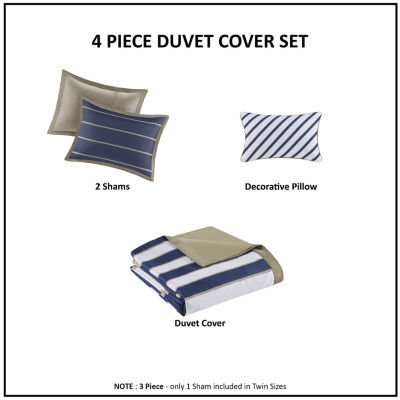Intelligent Design Garrett Duvet Cover Set with decorative pillow
