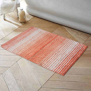 HOME WEAVERS INC Allure Collection 17 in. x 24 in. Orange Cotton Bath Rug  BALL1724CO - The Home Depot