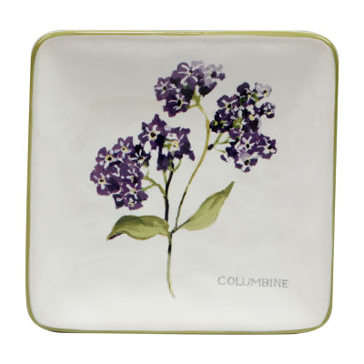 Certified International Fresh Herbs 4-pc. Earthenware Appetizer Plate