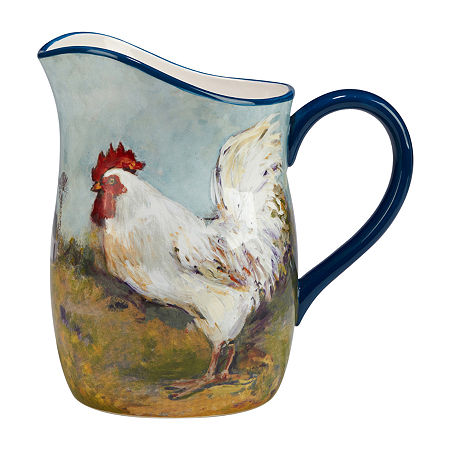 Certified International Rooster Meadow Serving Pitcher, One Size, Blue