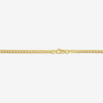 14K Gold Inch Semisolid Curb Chain Necklace